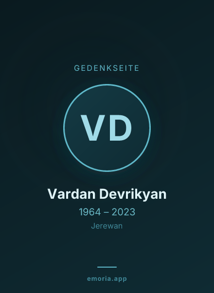 Gedenkportrait von Vardan Devrikyan