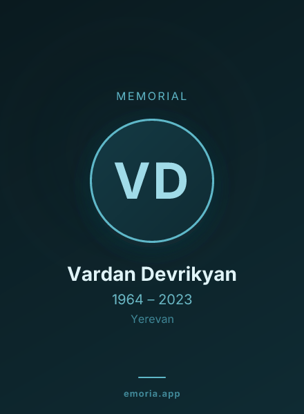 Memorial portrait of Vardan Devrikyan