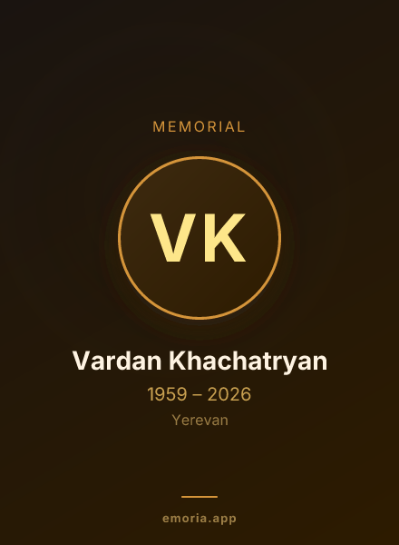 Memorial portrait of Vardan Khachatryan