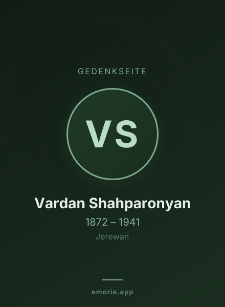 Gedenkportrait von Vardan Shahparonyan
