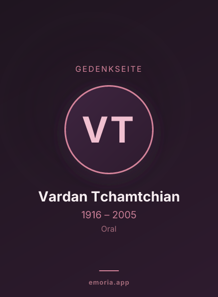 Gedenkportrait von Vardan Tchamtchian