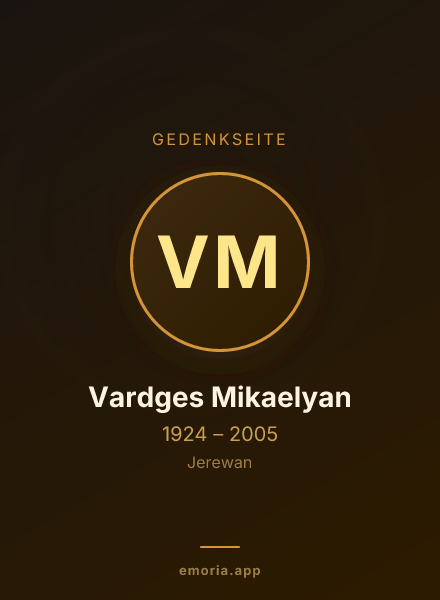 Gedenkportrait von Vardges Mikaelyan