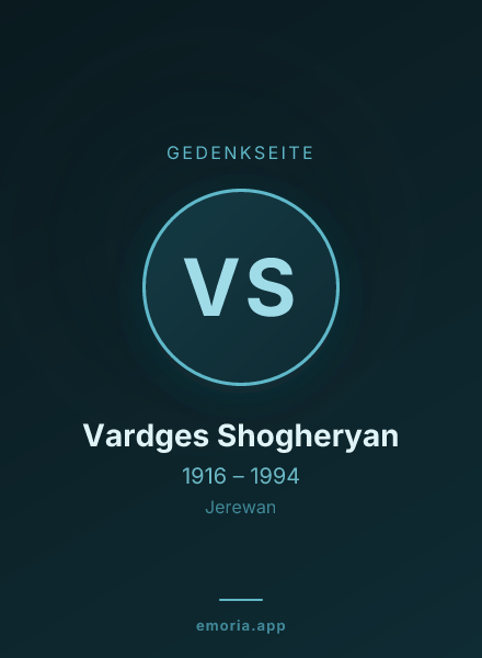 Gedenkportrait von Vardges Shogheryan