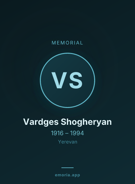 Memorial portrait of Vardges Shogheryan