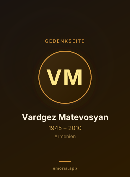 Gedenkportrait von Vardgez Matevosyan