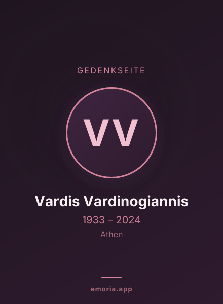 Gedenkportrait von Vardis Vardinogiannis