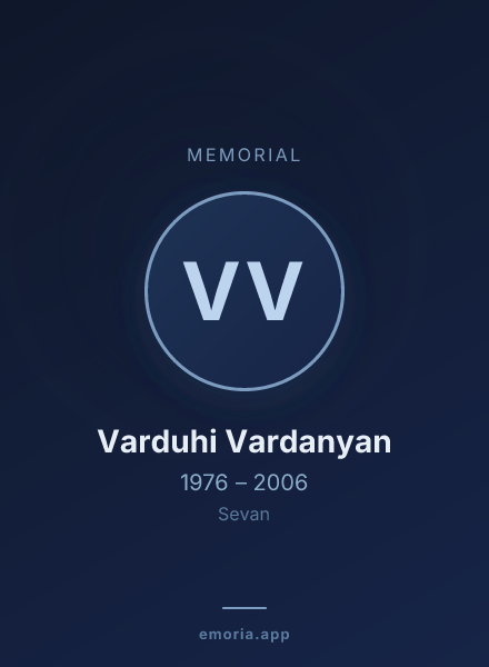 Memorial portrait of Varduhi Vardanyan