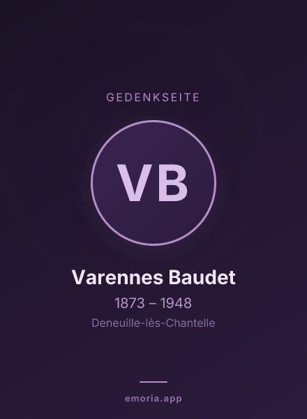 Gedenkportrait von Varennes Baudet