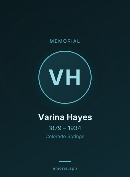 Memorial portrait of Varina Hayes