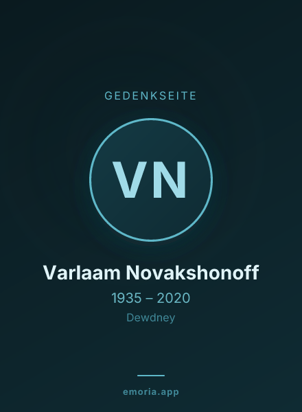 Gedenkportrait von Varlaam Novakshonoff
