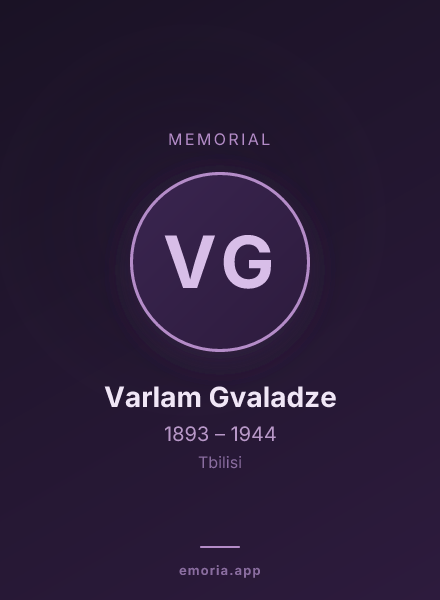Memorial portrait of Varlam Gvaladze