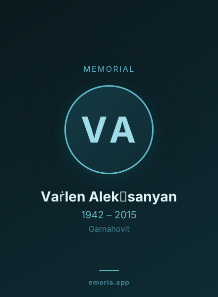 Memorial portrait of Vaṙlen Alek̕sanyan