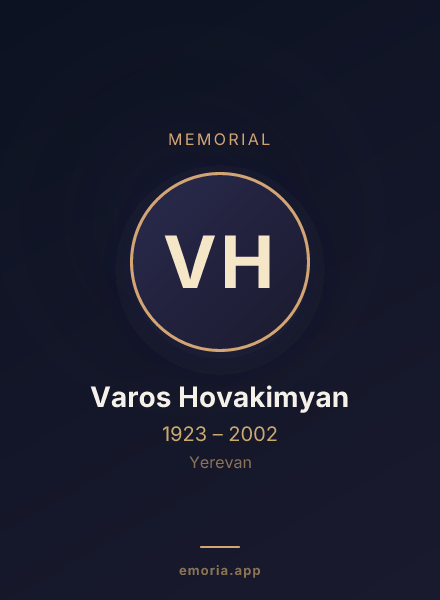 Memorial portrait of Varos Hovakimyan