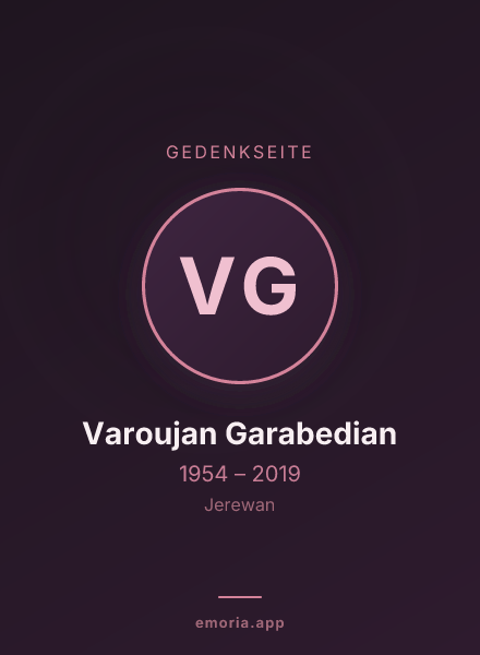 Gedenkportrait von Varoujan Garabedian