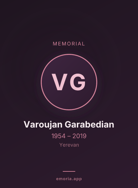 Memorial portrait of Varoujan Garabedian