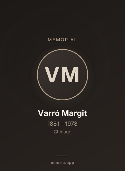Memorial portrait of Varró Margit