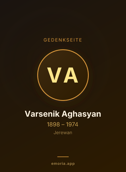 Gedenkportrait von Varsenik Aghasyan