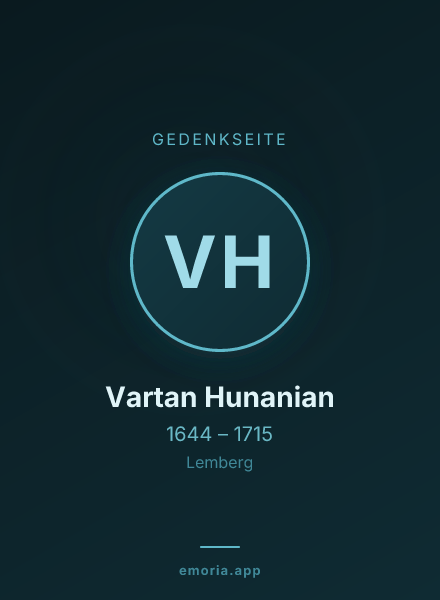 Gedenkportrait von Vartan Hunanian