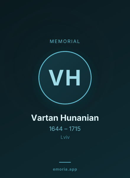 Memorial portrait of Vartan Hunanian
