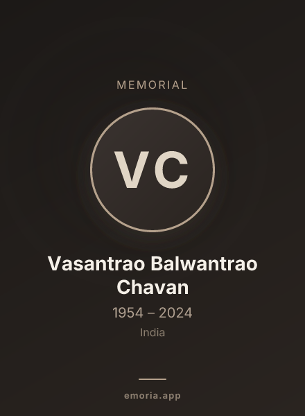 Memorial portrait of Vasantrao Balwantrao Chavan