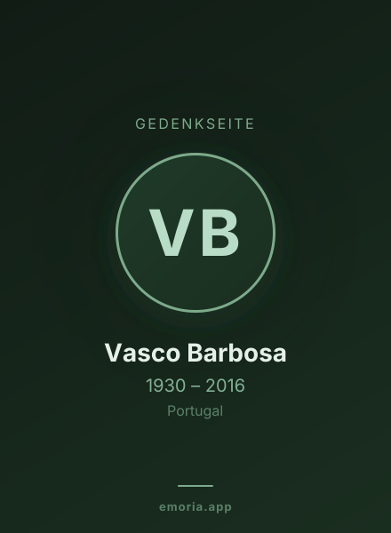 Gedenkportrait von Vasco Barbosa