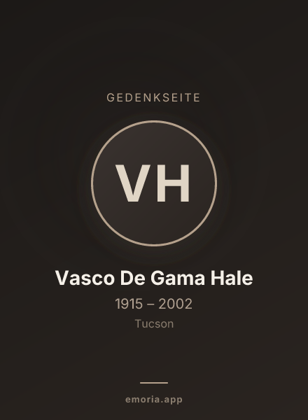 Gedenkportrait von Vasco De Gama Hale