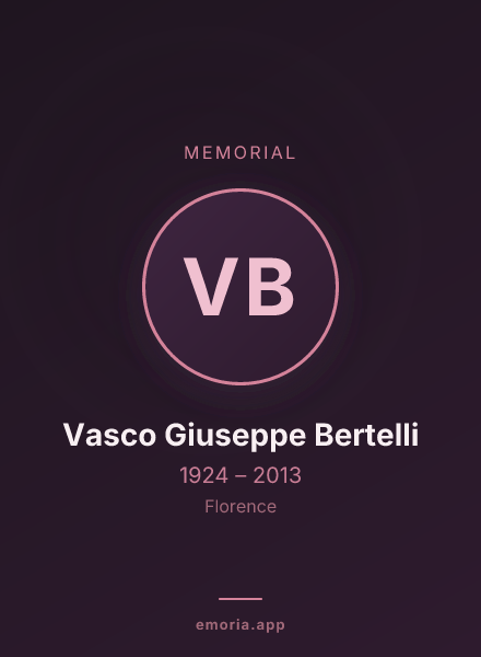 Memorial portrait of Vasco Giuseppe Bertelli