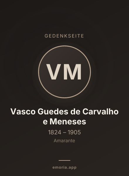 Gedenkportrait von Vasco Guedes de Carvalho e Meneses