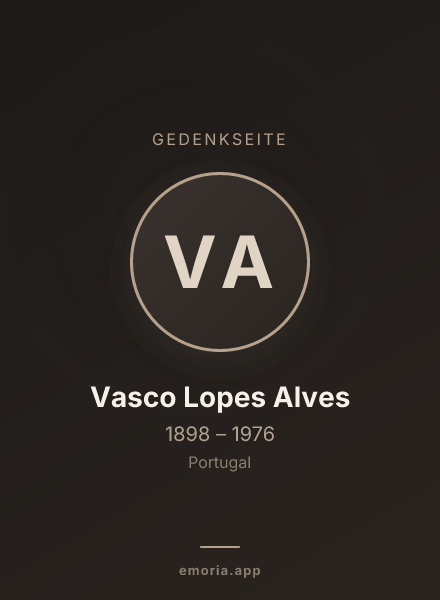 Gedenkportrait von Vasco Lopes Alves