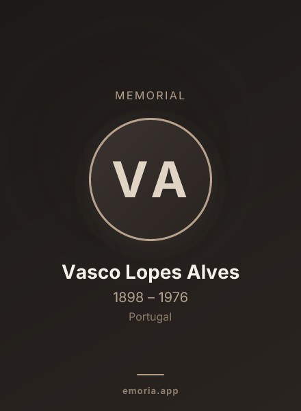 Memorial portrait of Vasco Lopes Alves