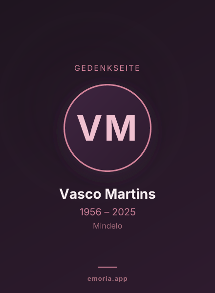 Gedenkportrait von Vasco Martins