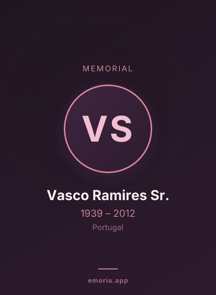 Memorial portrait of Vasco Ramires Sr.
