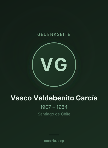 Gedenkportrait von Vasco Valdebenito García