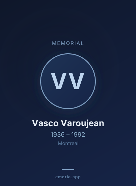 Memorial portrait of Vasco Varoujean