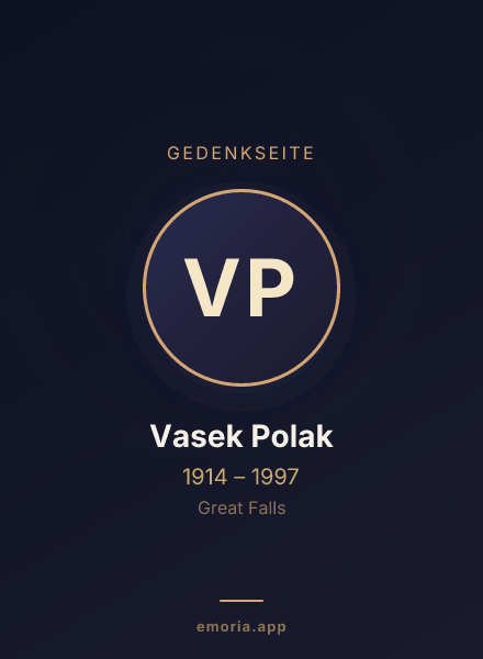 Gedenkportrait von Vasek Polak