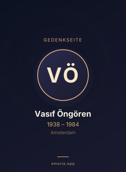 Gedenkportrait von Vasıf Öngören