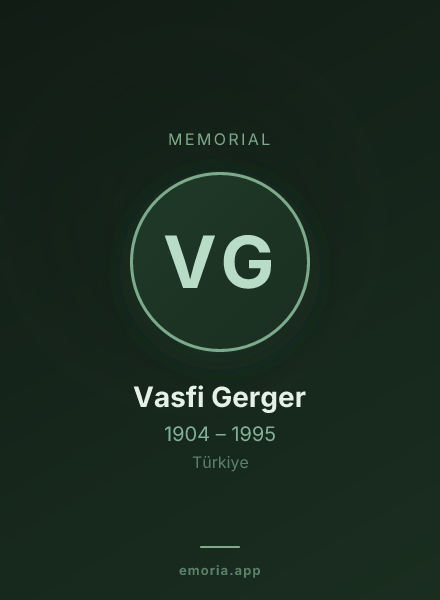 Memorial portrait of Vasfi Gerger