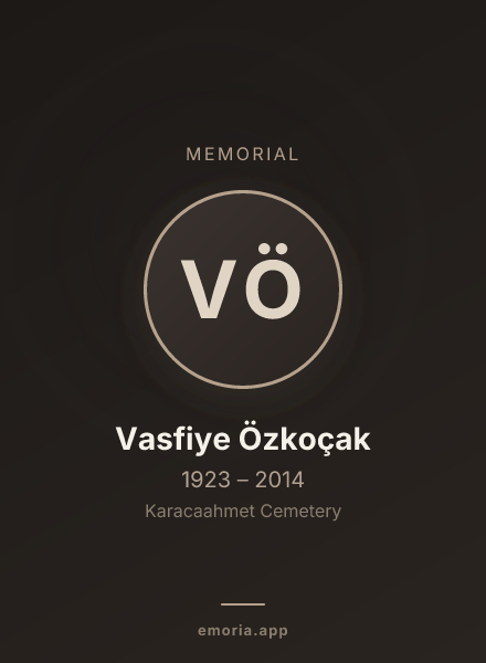 Memorial portrait of Vasfiye Özkoçak