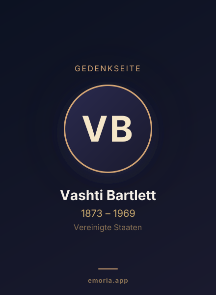 Gedenkportrait von Vashti Bartlett