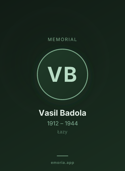 Memorial portrait of Vasil Badola