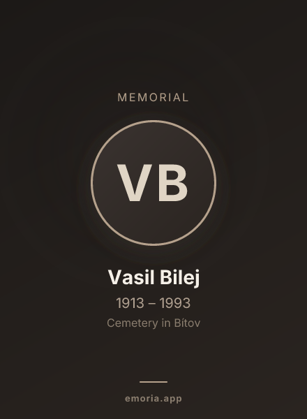 Memorial portrait of Vasil Bilej
