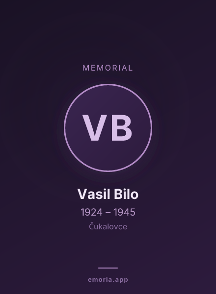 Memorial portrait of Vasil Bilo