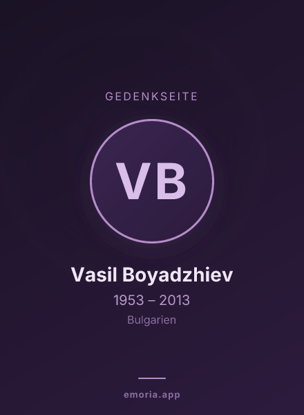 Gedenkportrait von Vasil Boyadzhiev