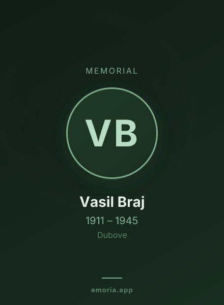 Memorial portrait of Vasil Braj