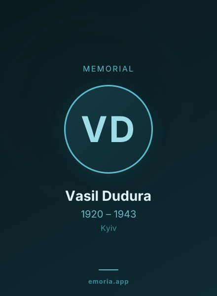 Memorial portrait of Vasil Dudura