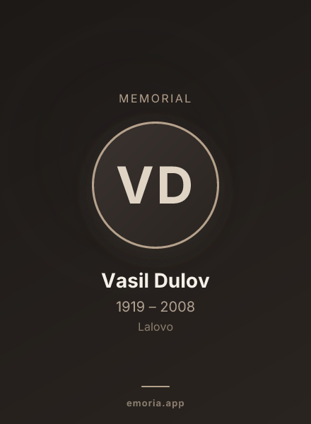 Memorial portrait of Vasil Dulov