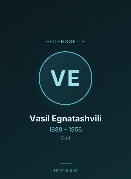 Gedenkportrait von Vasil Egnatashvili