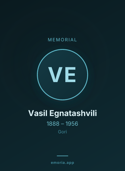 Memorial portrait of Vasil Egnatashvili