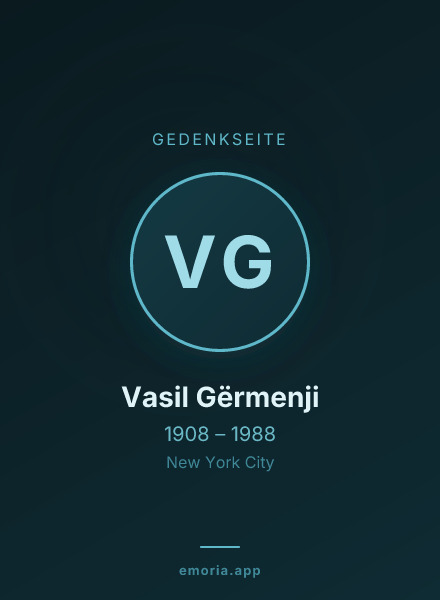 Gedenkportrait von Vasil Gërmenji