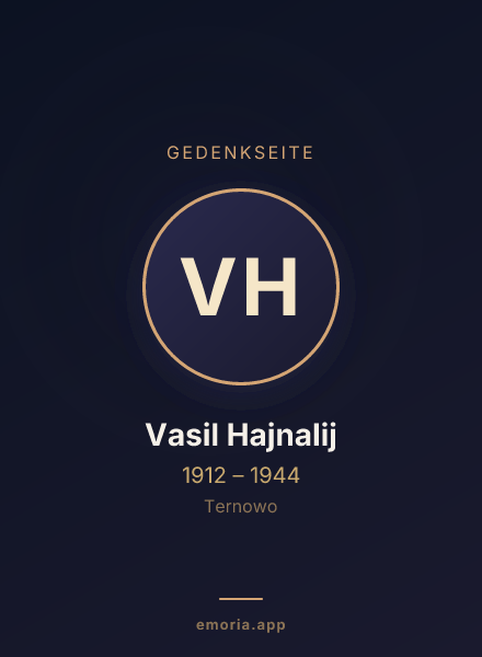 Gedenkportrait von Vasil Hajnalij